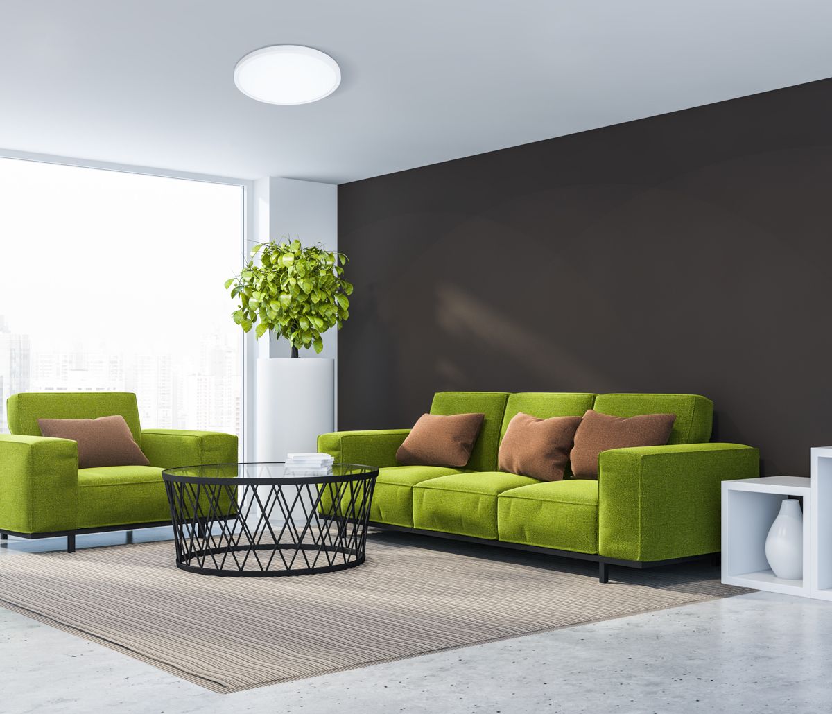 Italux Pelaro plafon 1x30 W biały PLF-7001-400R-WH-3K