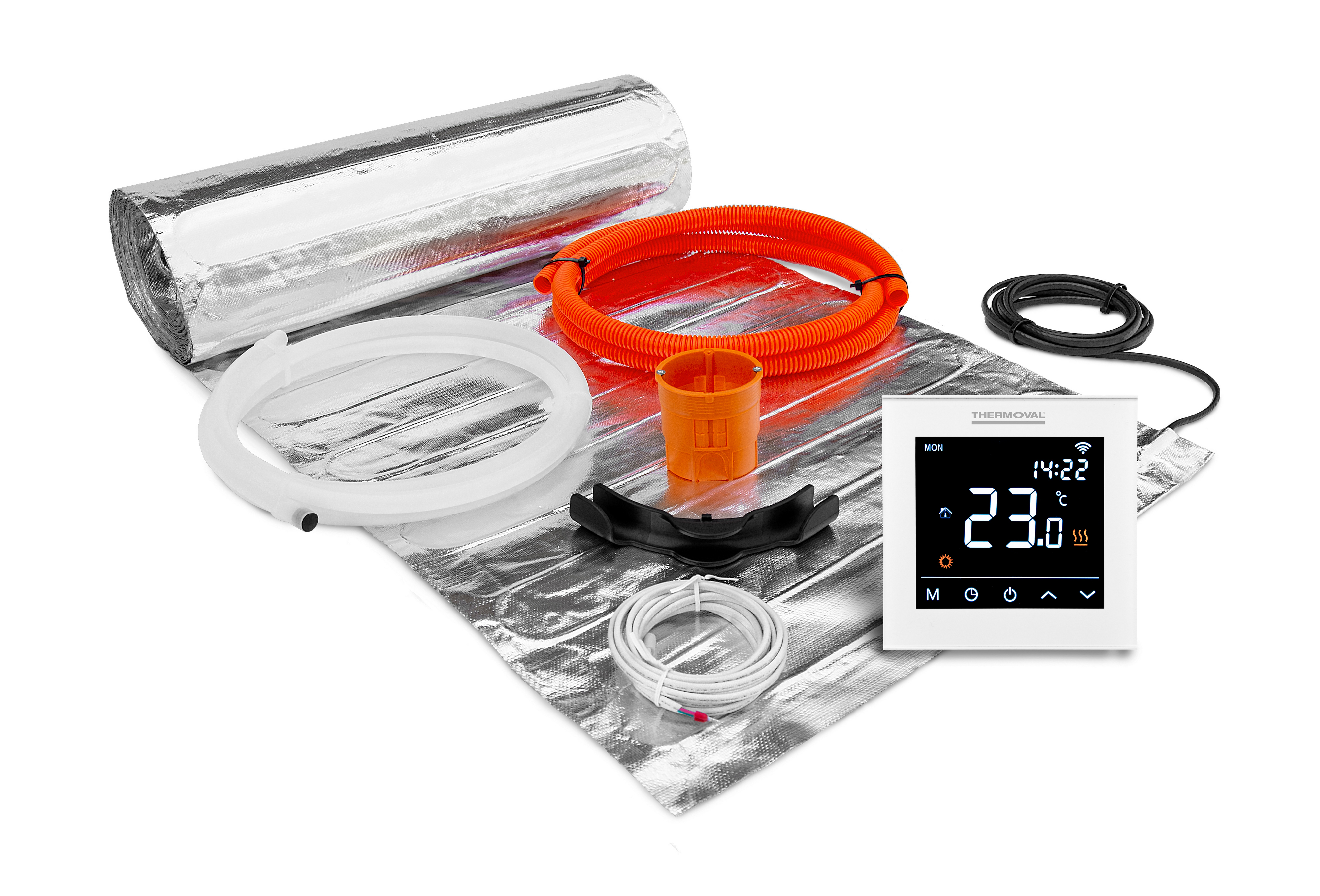 Thermoval WT 2010 mata grzewcza 15 m2 150 W/m2 z termoregulatorem TVT 30 BB WiFi białym