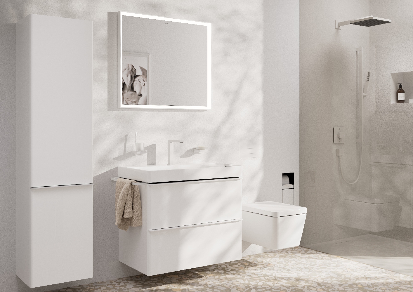 Hansgrohe ramię deszczownicy 39 cm ścienne biały mat 24337700