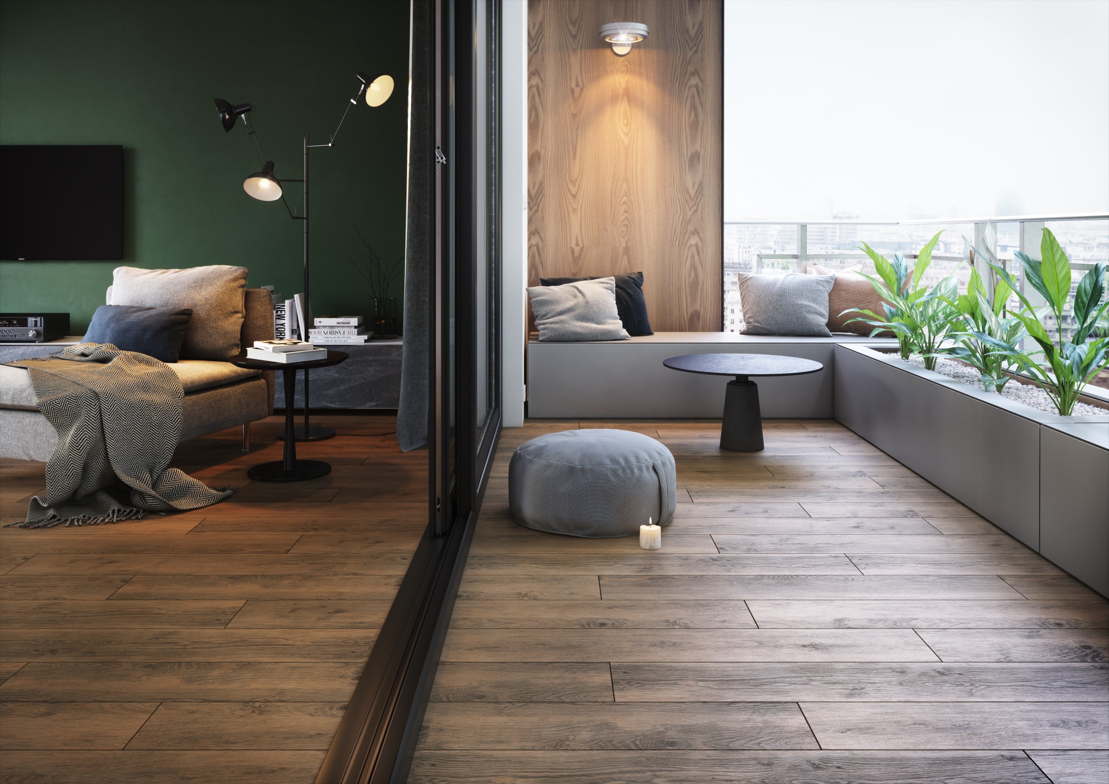 Opoczno Grand Wood Rustic Brown płytka ścienno-podłogowa 19,8x119,8 cm STR brązowy mat