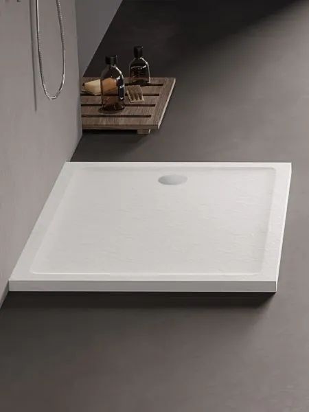 New Trendy Mild Stone brodzik 140x90 cm prostokątny biały B-0557