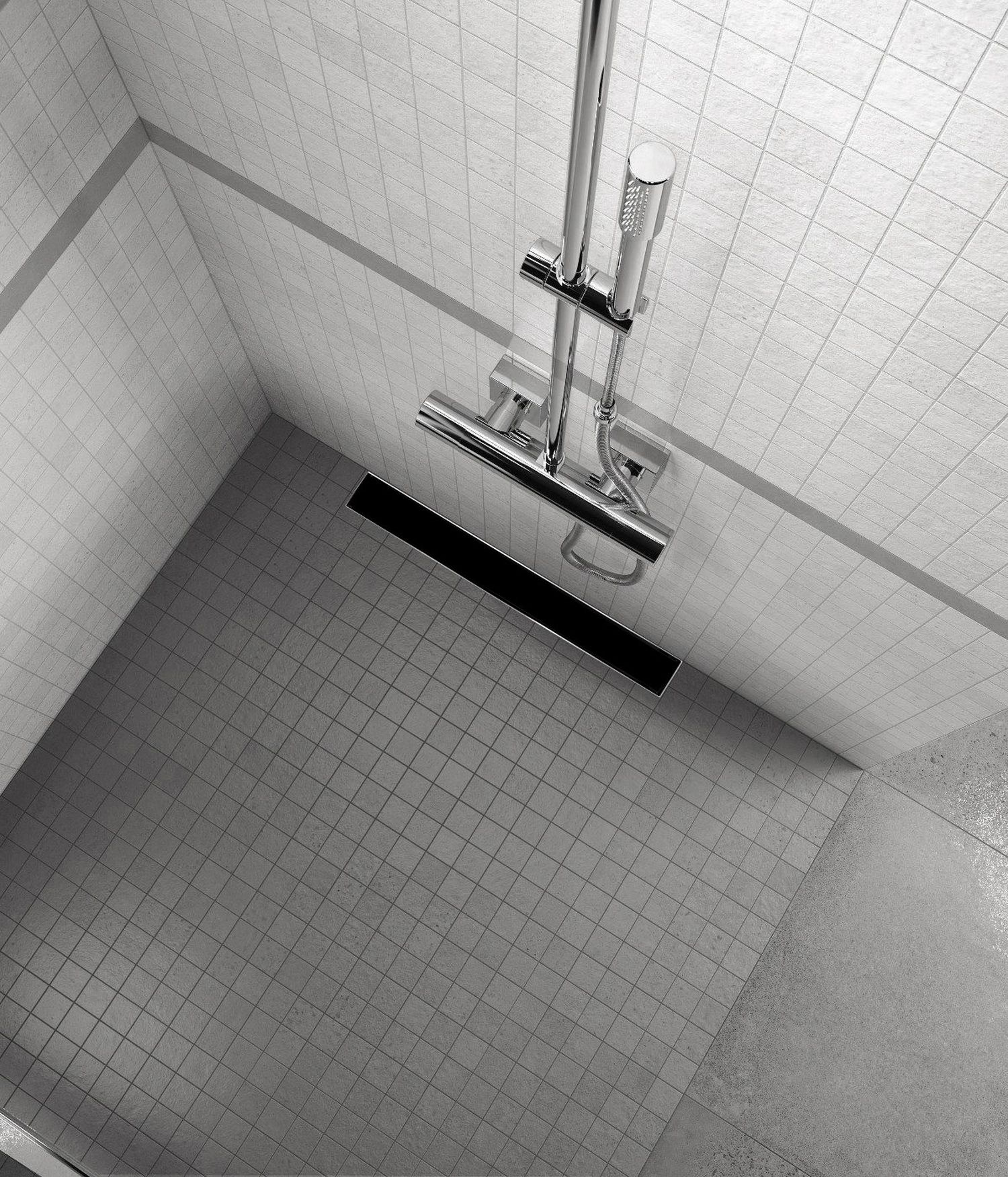 Sea-Horse odpływ prysznicowy liniowy 60 cm szkło czarne OL-AG01B-60