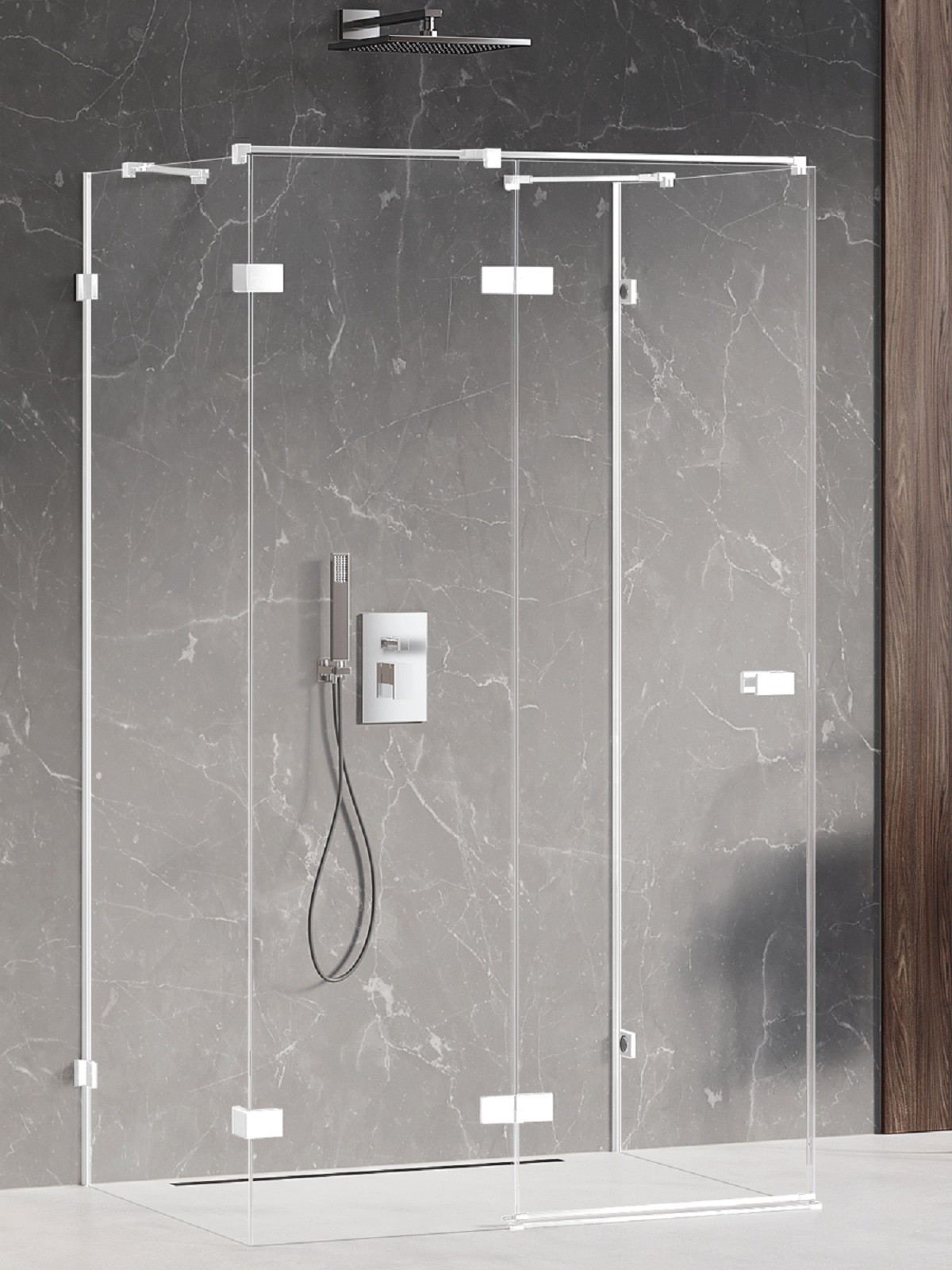 New Trendy Avexa White kabina prysznicowa 100x120 cm prostokątna lewa biały mat/szkło przezroczyste EXK-2863