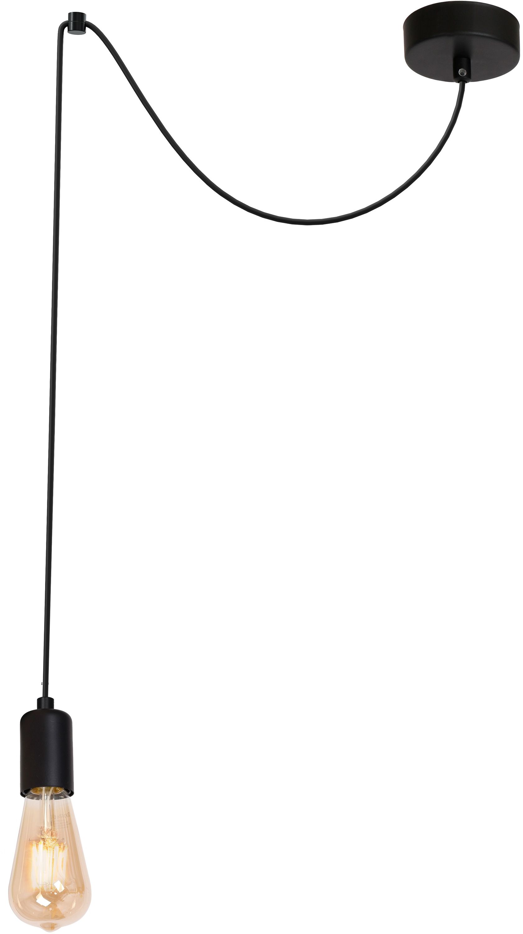 Luminex Spindel lampa wisząca 1x60W czarna 3952