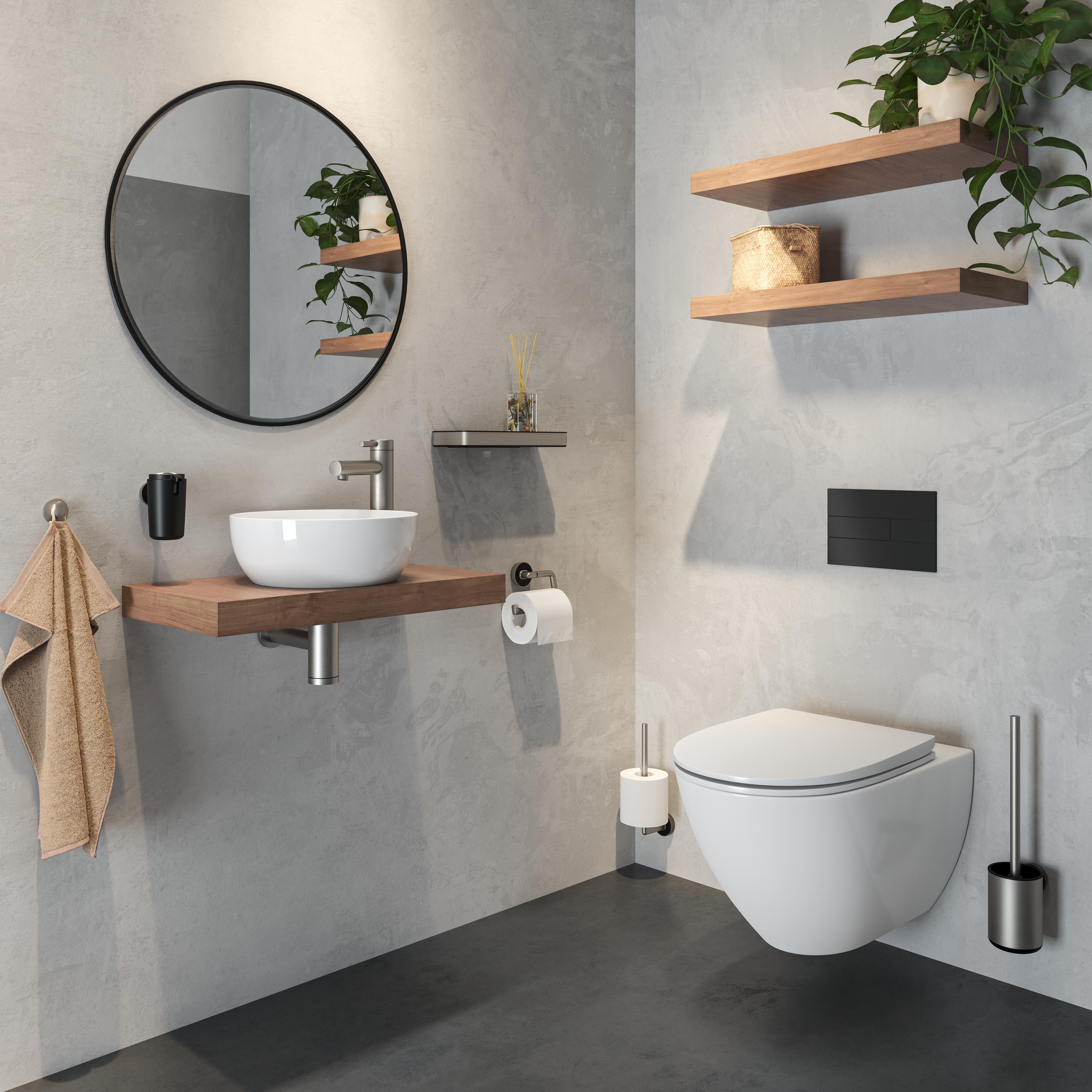 Tiger Cooper szczotka toaletowa wisząca stal/czarny 800229