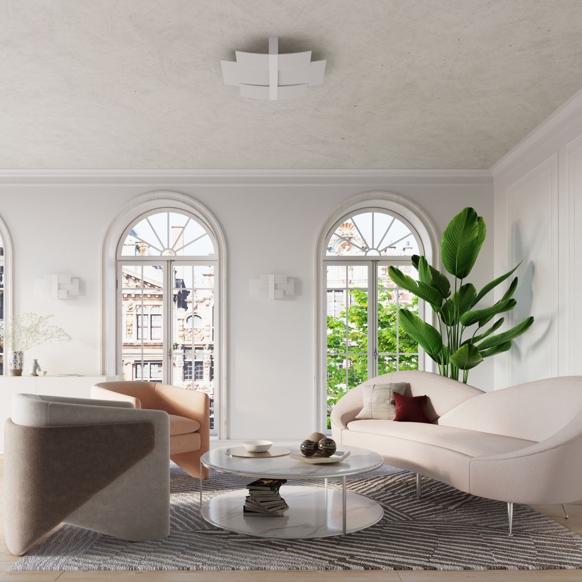 Sollux Lighting Celia lampa podsufitowa 3x60W biała SL.1047