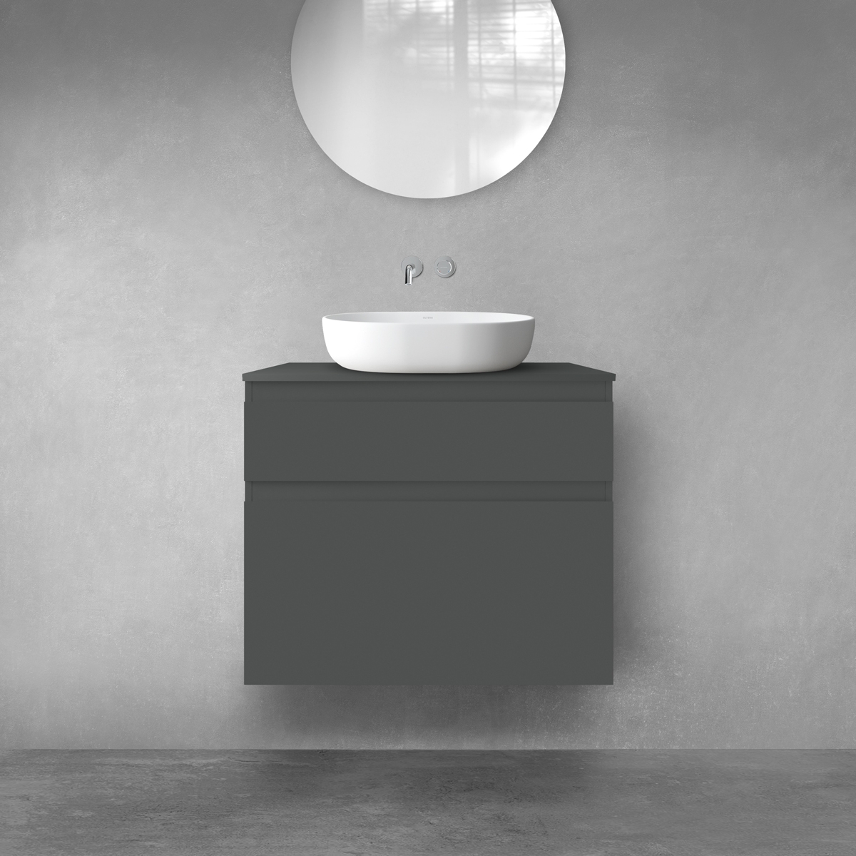 Oltens Vernal zestaw mebli łazienkowych 80 cm z blatem grafit mat 68219400 - Wysyłka w 24h