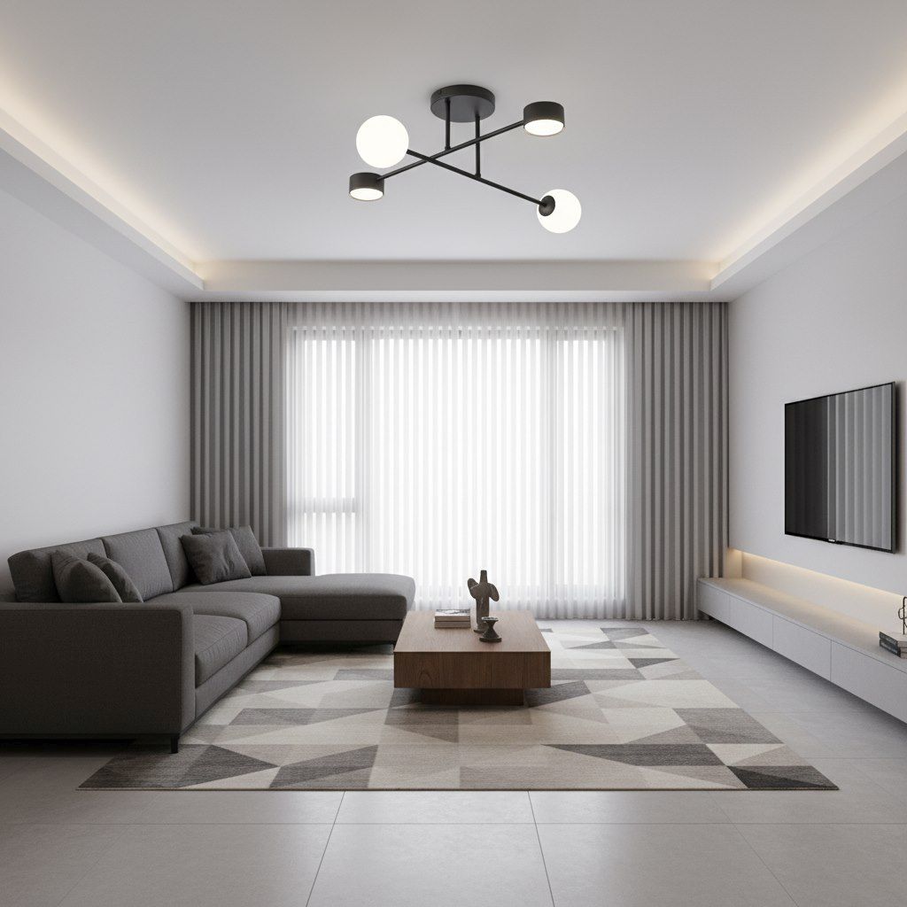 Emibig Holon lampa podsufitowa 4x8 W czarna 1558/4