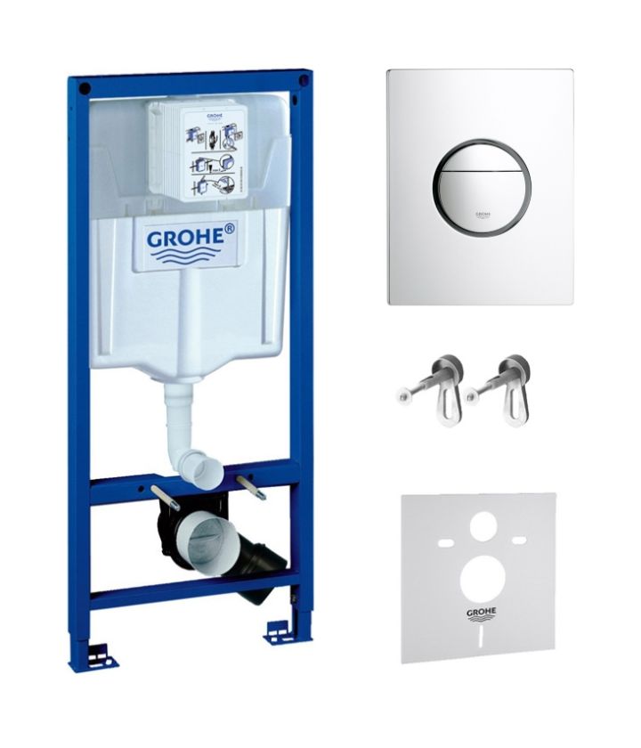 Zestaw Grohe Rapid SL z przyciskiem Nova Cosmopolitan chrom błyszczący (38539001, 38765000) - Wysyłka w 24h