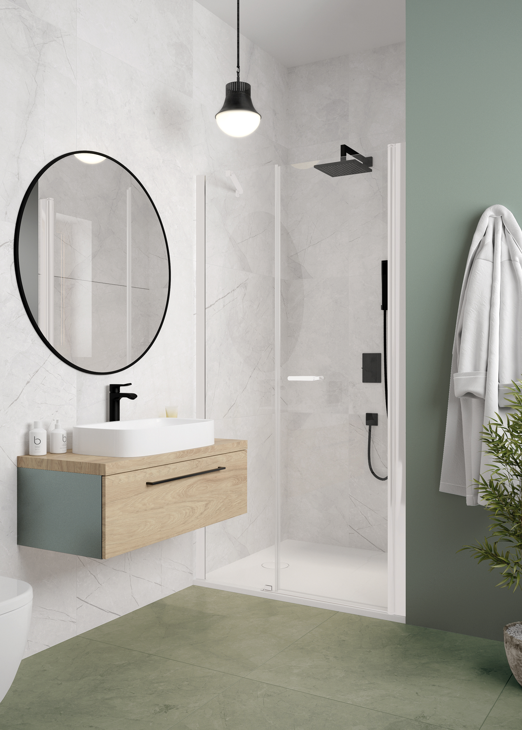 Sanplast Exa Line ścianka przedłużająca SS2/Exa Line 50 cm stała biały mat/szkło przezroczyste 600-540-1230-24-401