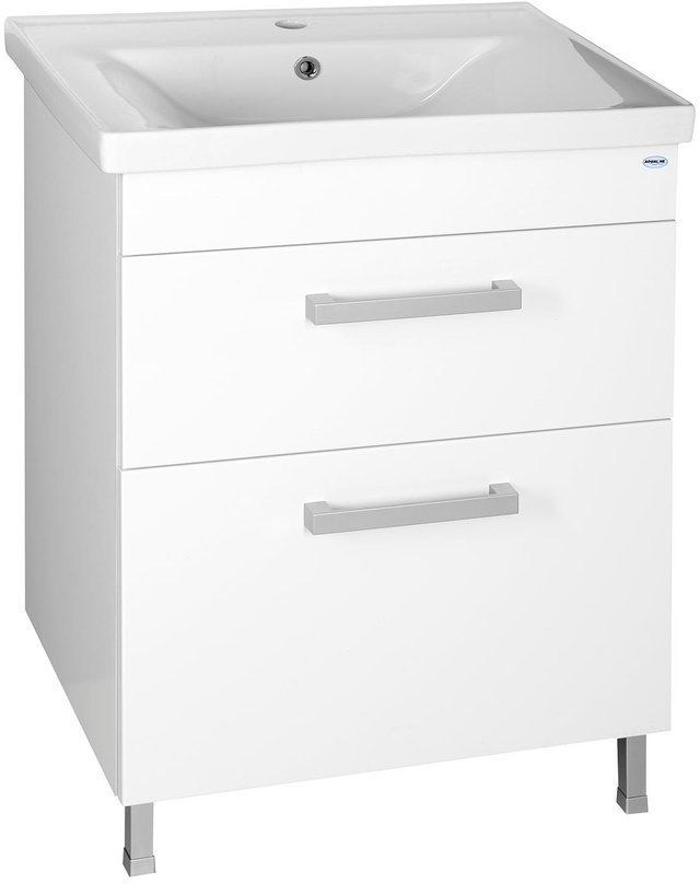 Aqualine Sava umywalka 65x46 cm meblowa prostokątna biała 2065