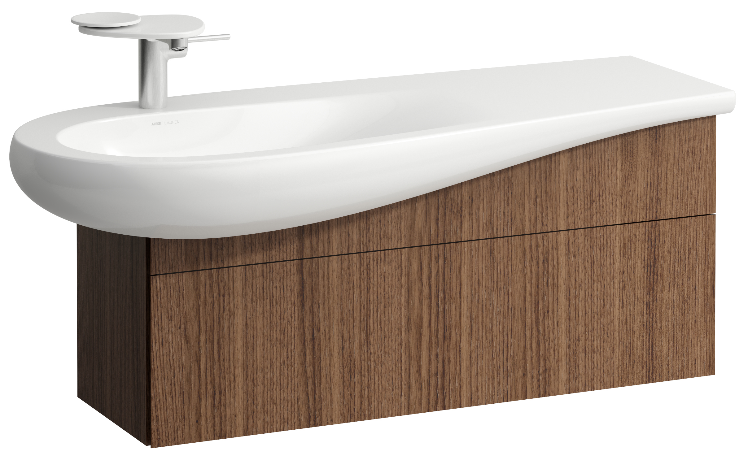 Laufen Il Bagno Alessi szafka 100 cm podumywalkowa wisząca lewa noce canaletto H4304210976301