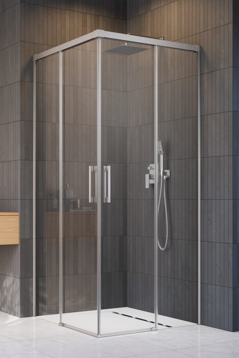 Radaway Idea Brushed Nickel KDD drzwi prysznicowe 110 cm rozsuwane nikiel szczotkowany/szkło przezroczyste 387063-91-01L