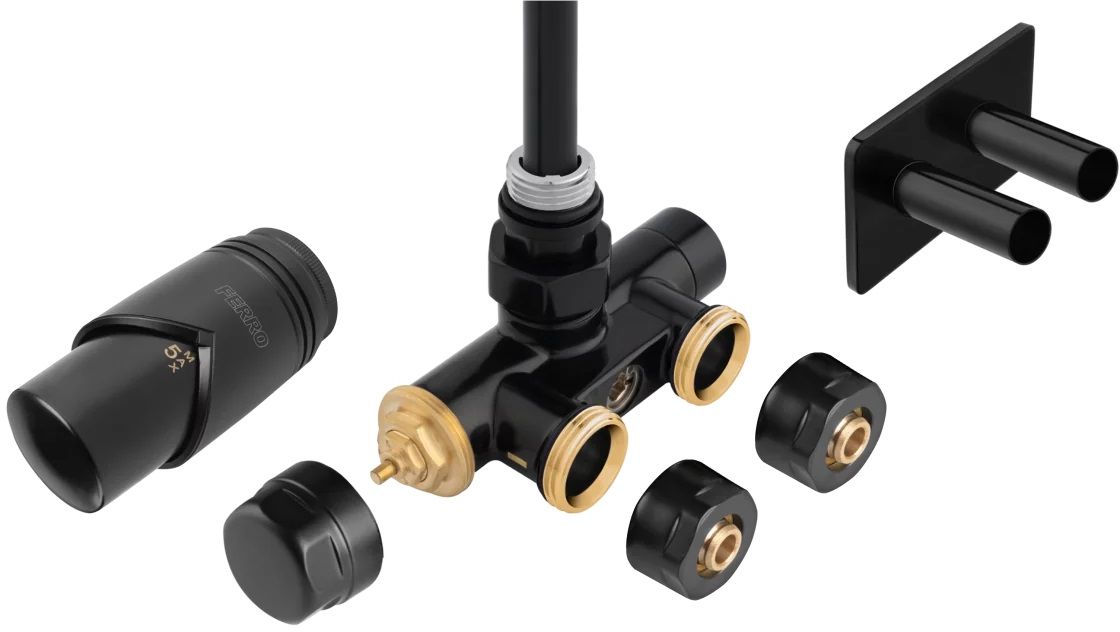 Ferro zestaw termostatyczny czarny ZTT30BL - Wysyłka w 24h