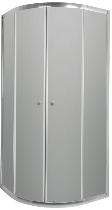 Invena Vitoria kabina prysznicowa 90 cm półokrągła chrom/szkło grafitowe AK-49-197