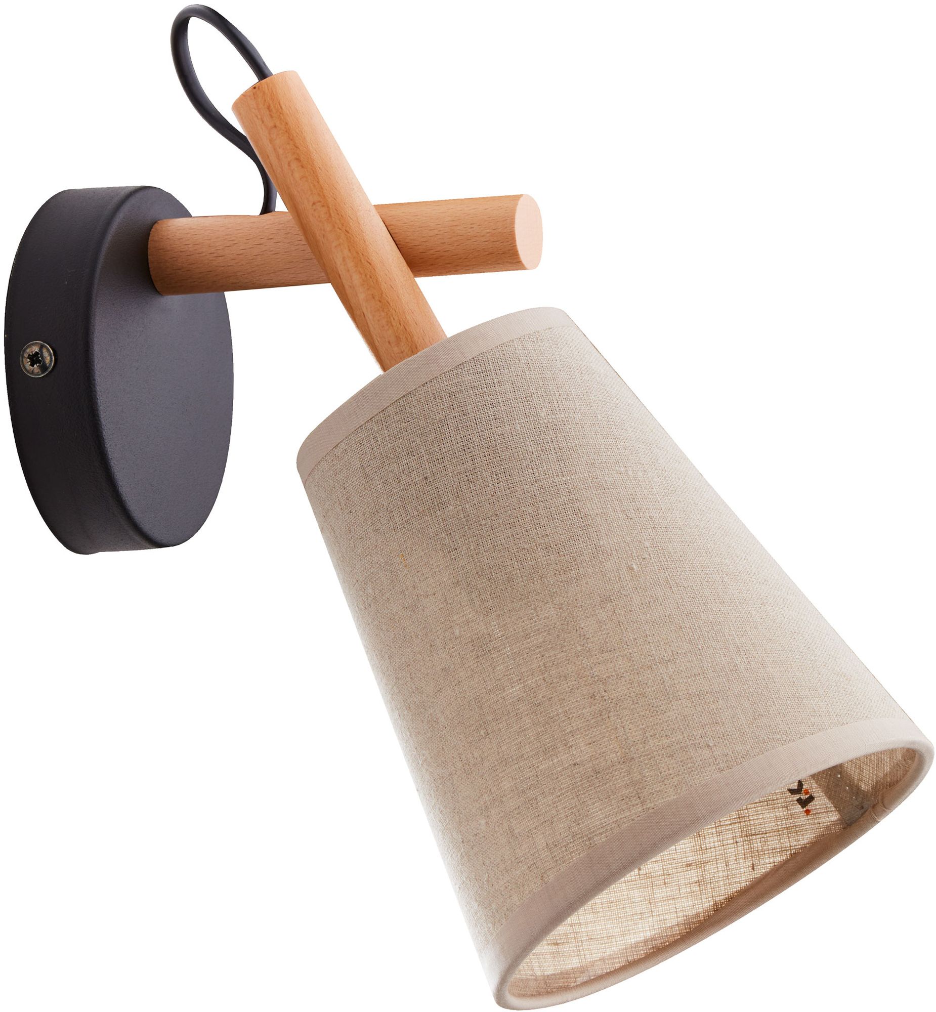 TK Lighting Vaio Nature kinkiet 1x15W drewno/czarny/szarobeżowy 573