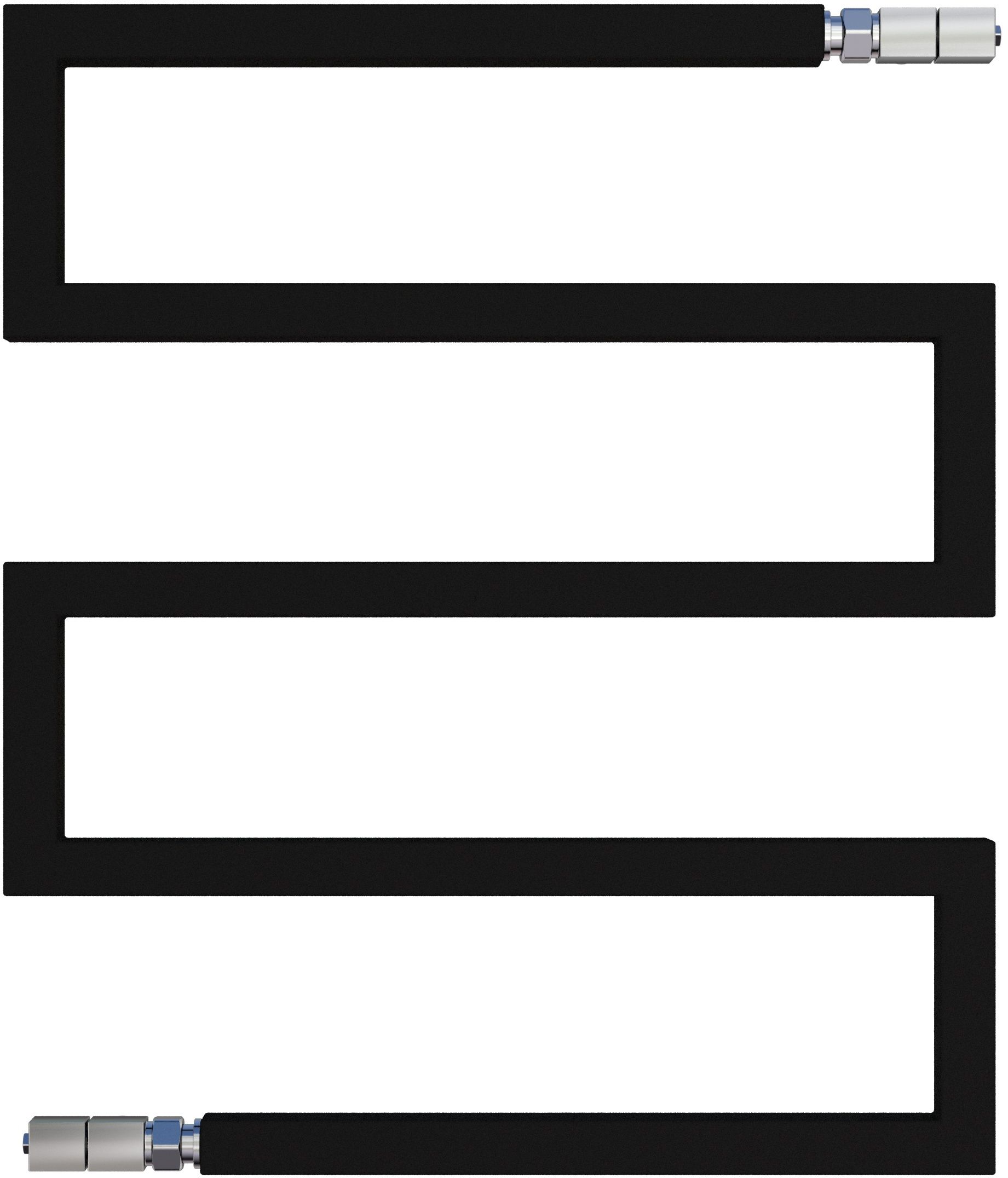 Radox Serpentine grzejnik łazienkowy dekoracyjny 87x50 cm czarny strukturalny RX-SR.002T.870.500