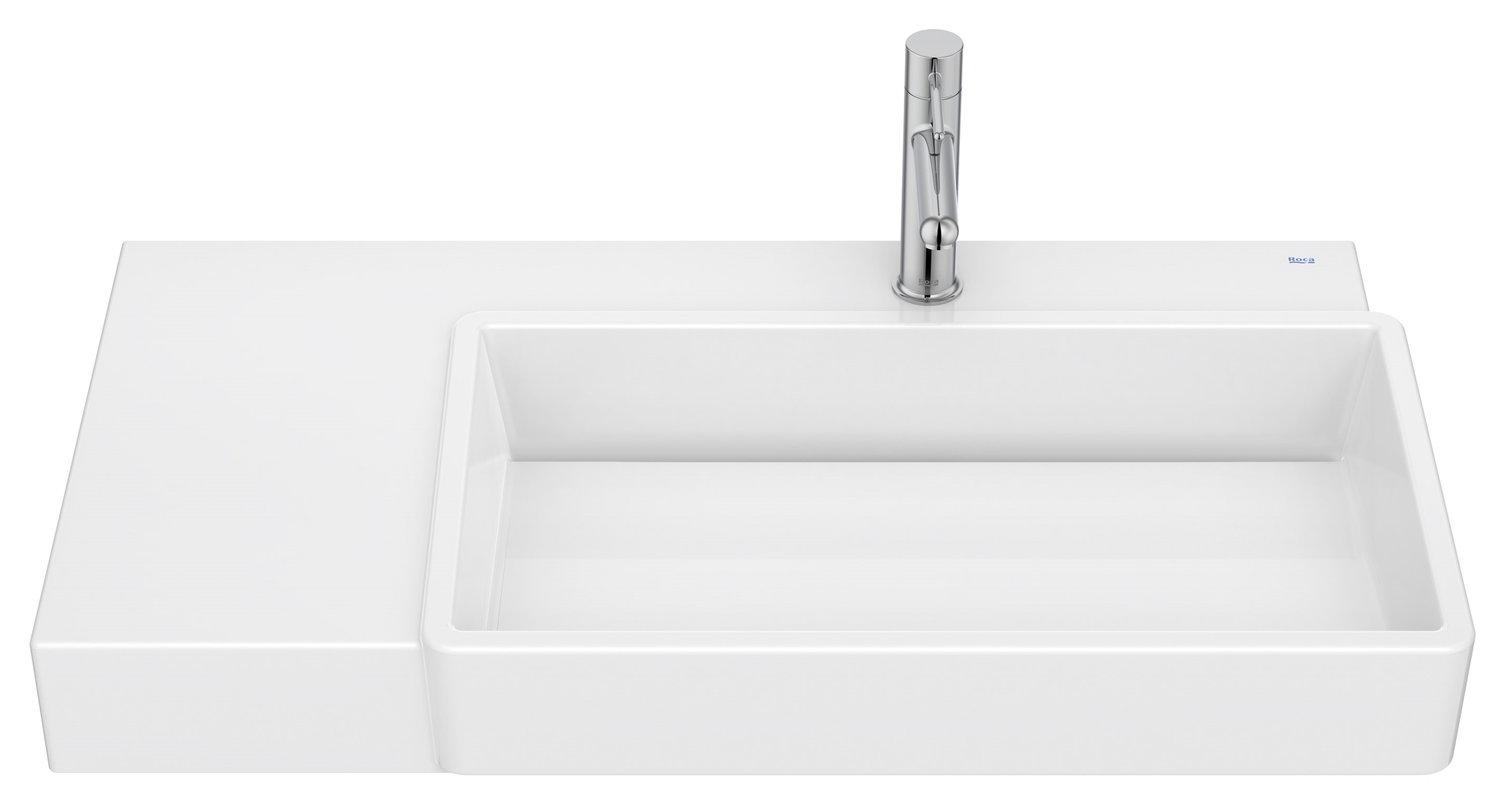 Roca Tura umywalka 80x43 cm prostokątna ścienna-nablatowa biała A327696S00