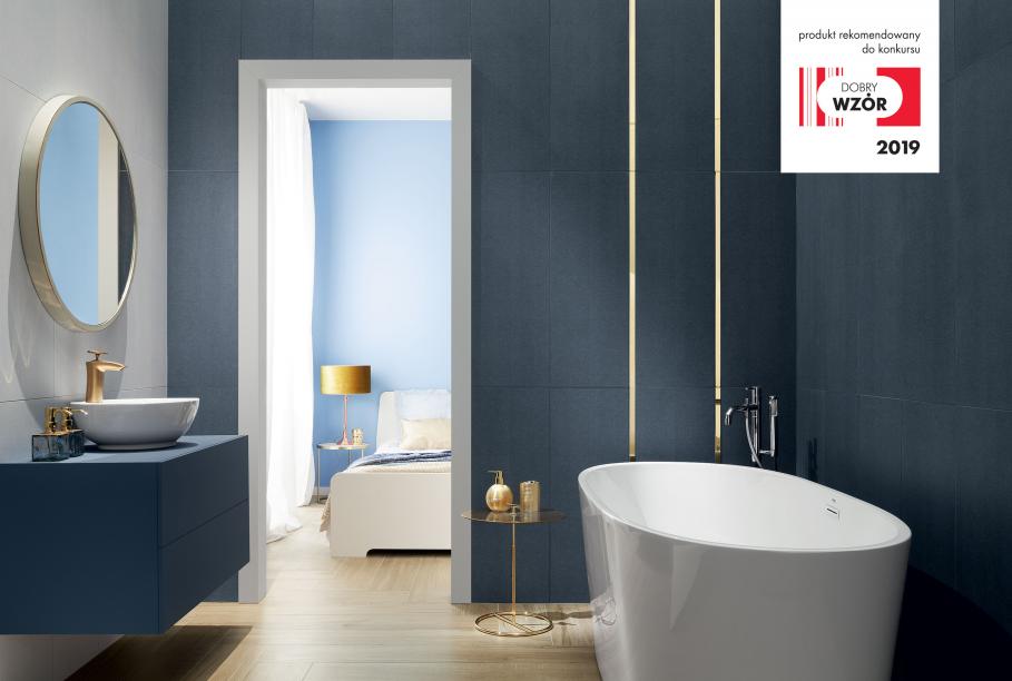 Tubądzin Steel gold Pol listwa ścienna 89,8x2,3 cm