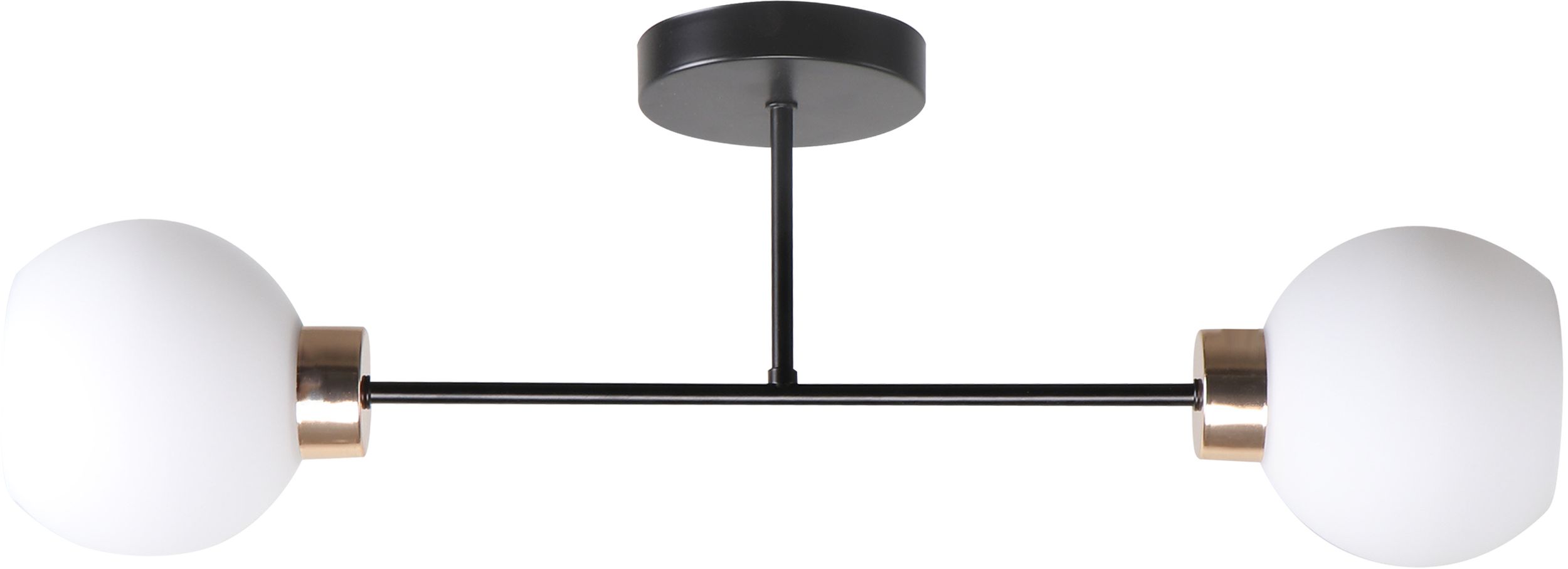 Candellux Amanda lampa podsufitowa 2x40W czarny/biały 32-21069