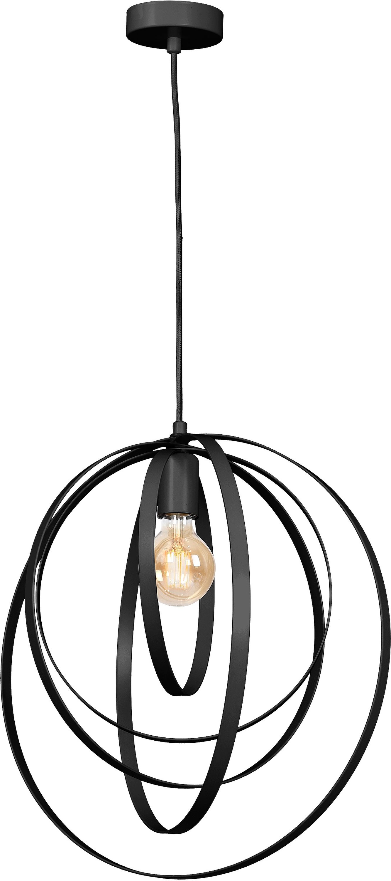 Luminex Ringo lampa wisząca 1x60W czarna 1412