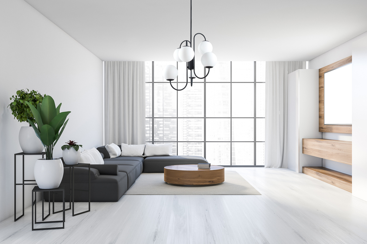 Italux Gela lampa wisząca 6x5 W biała-czarna PND-5500-6-BK