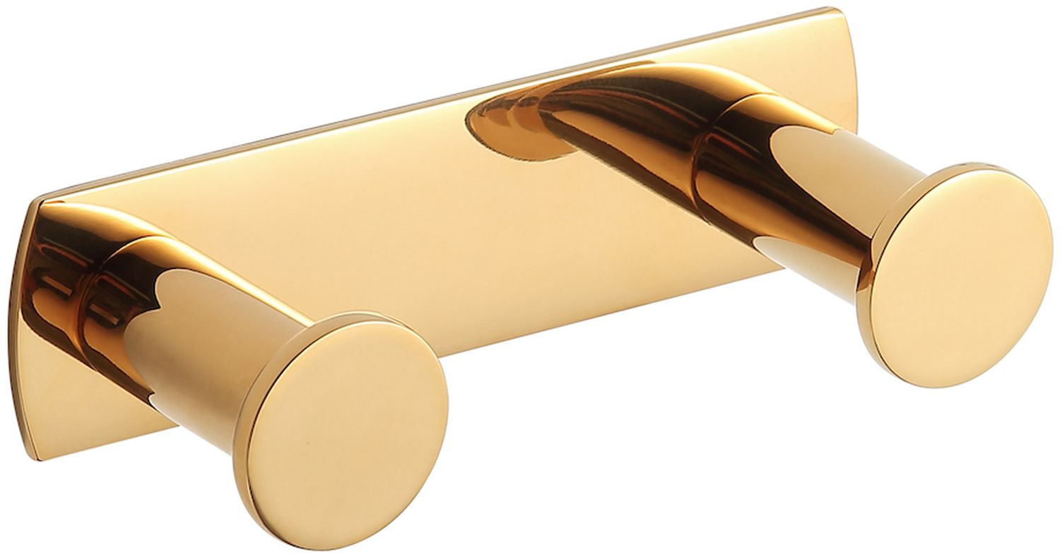 Stella wieszak na ręcznik 2-hakowy złoty połysk 18.042-G