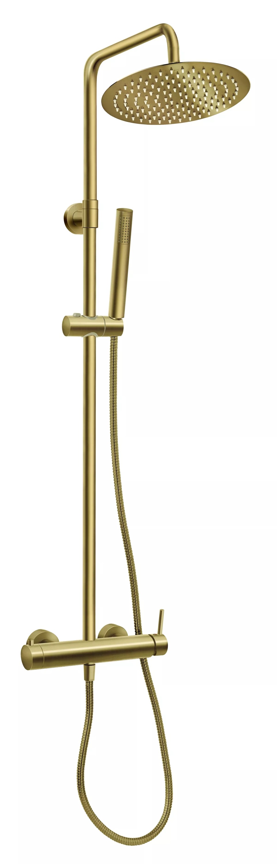 Ferro Ciriculus zestaw prysznicowy ścienny z deszczownicą złoty szczotkowany NP85-BCK7UBG - Wysyłka w 24h