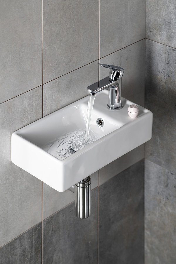 Sapho Minos umywalka 40x22 cm ścienna prostokątna prawa biała 4059 - Wysyłka w 24h