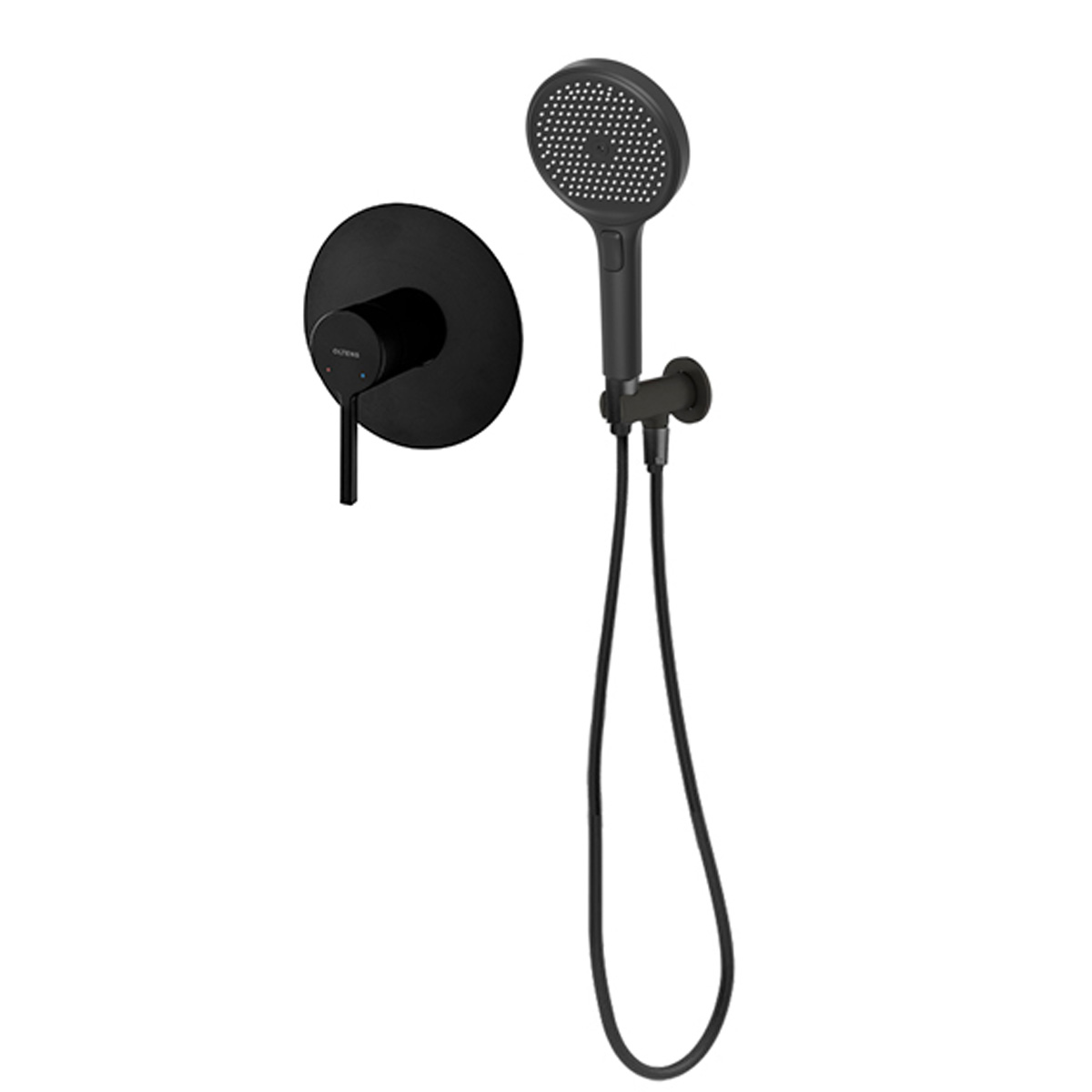 Oltens Rann zestaw bateria prysznicowa podtynkowa ze słuchawką 3-funkcyjną Luva EasyClick czarny mat 36078300 - Wysyłka w 24h