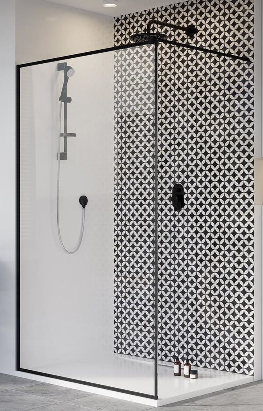 Radaway Modo New II Frame Black Walk-In ścianka 95 cm czarny mat/szkło frame 389095-54-56