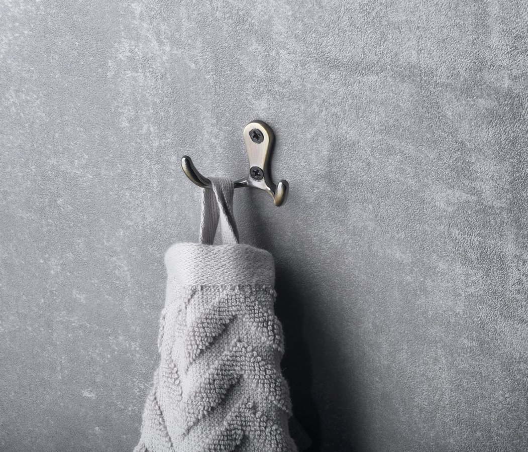 Aqualine wieszak podwójny brąz 10087