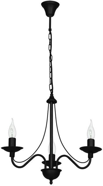 Aldex Róża lampa wisząca 3x10 W czarna 397E_1