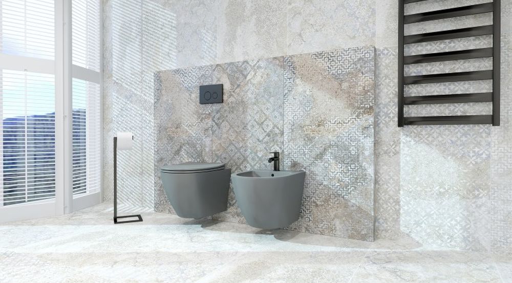 LaVita Sinto Grey bidet wiszący szary mat - Wysyłka w 24h