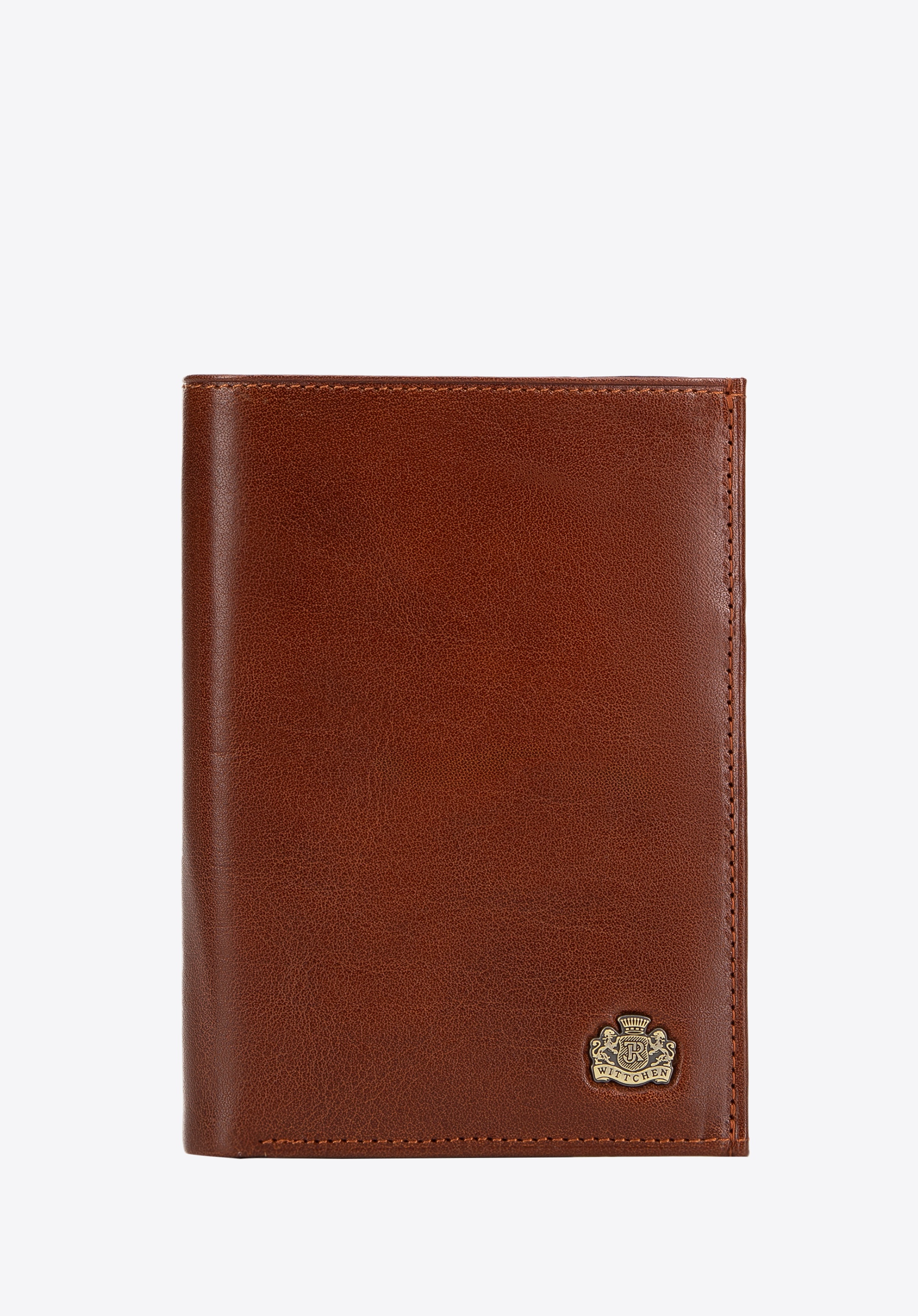 Dodatkowy rabat 25% - Męski portfel z połyskliwej skóry jasny brąz