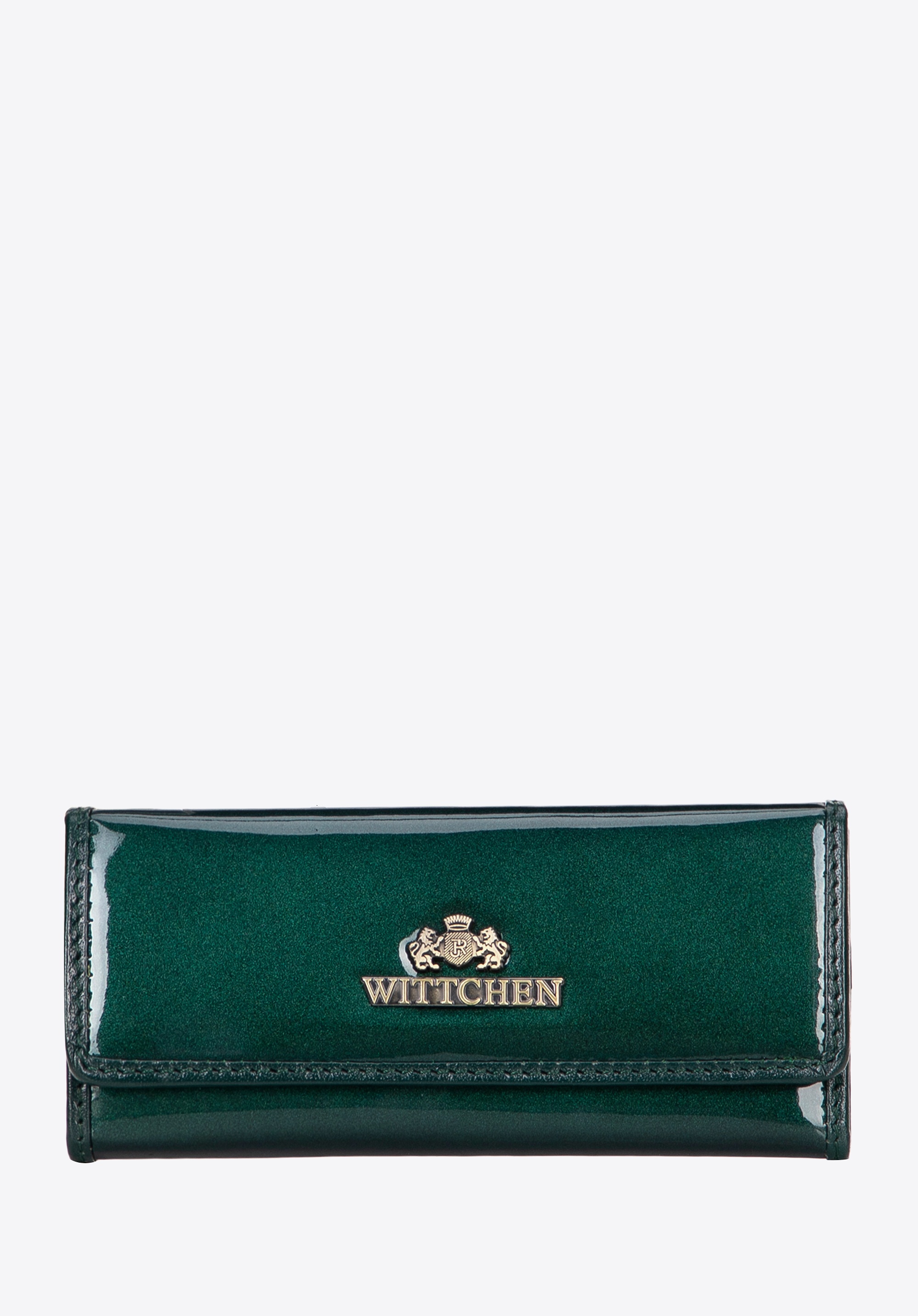 Etui na klucze ze skóry lakierowanej zielone