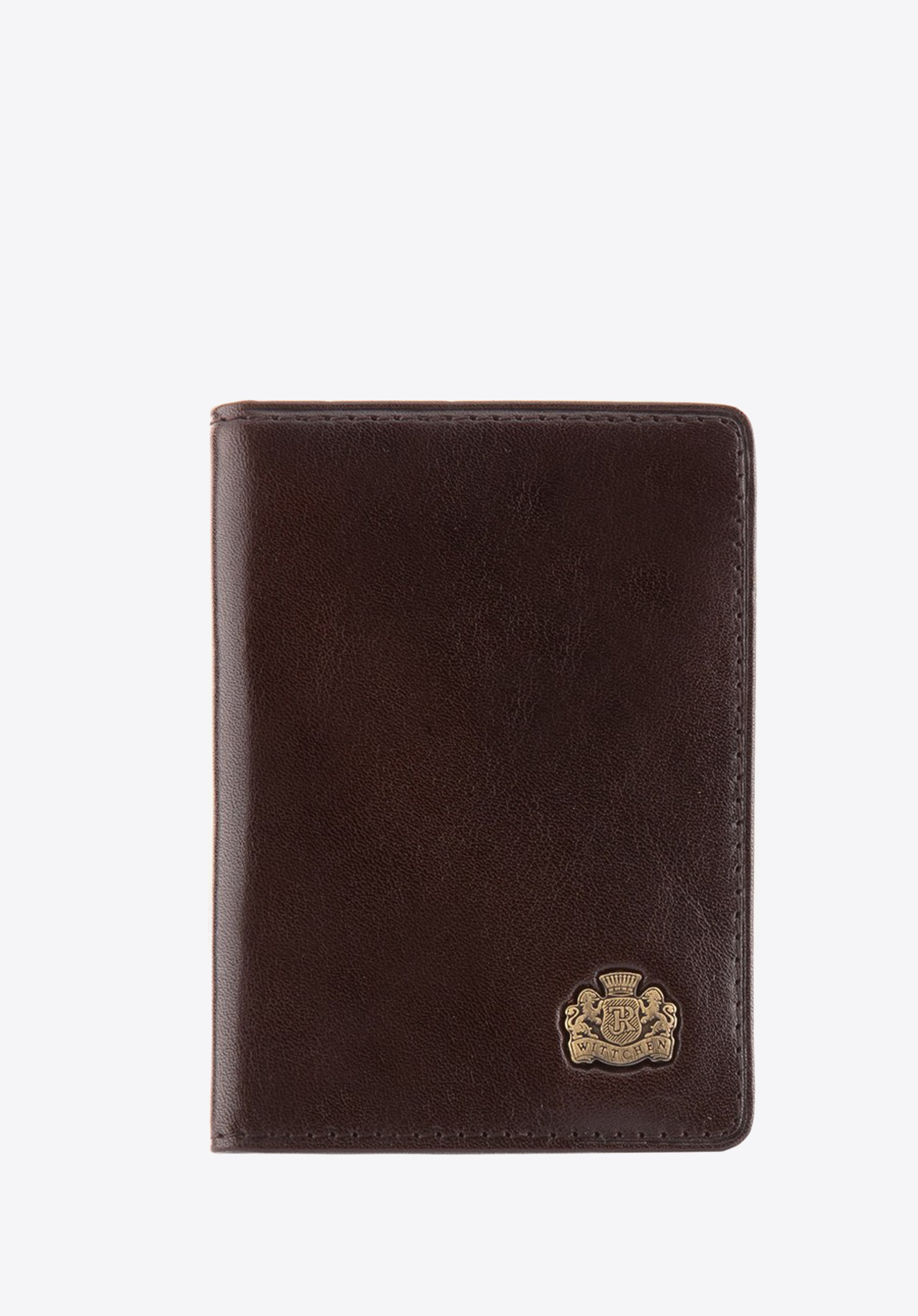 Dodatkowy rabat 25% - Etui na dokumenty ze skóry z herbem brązowe