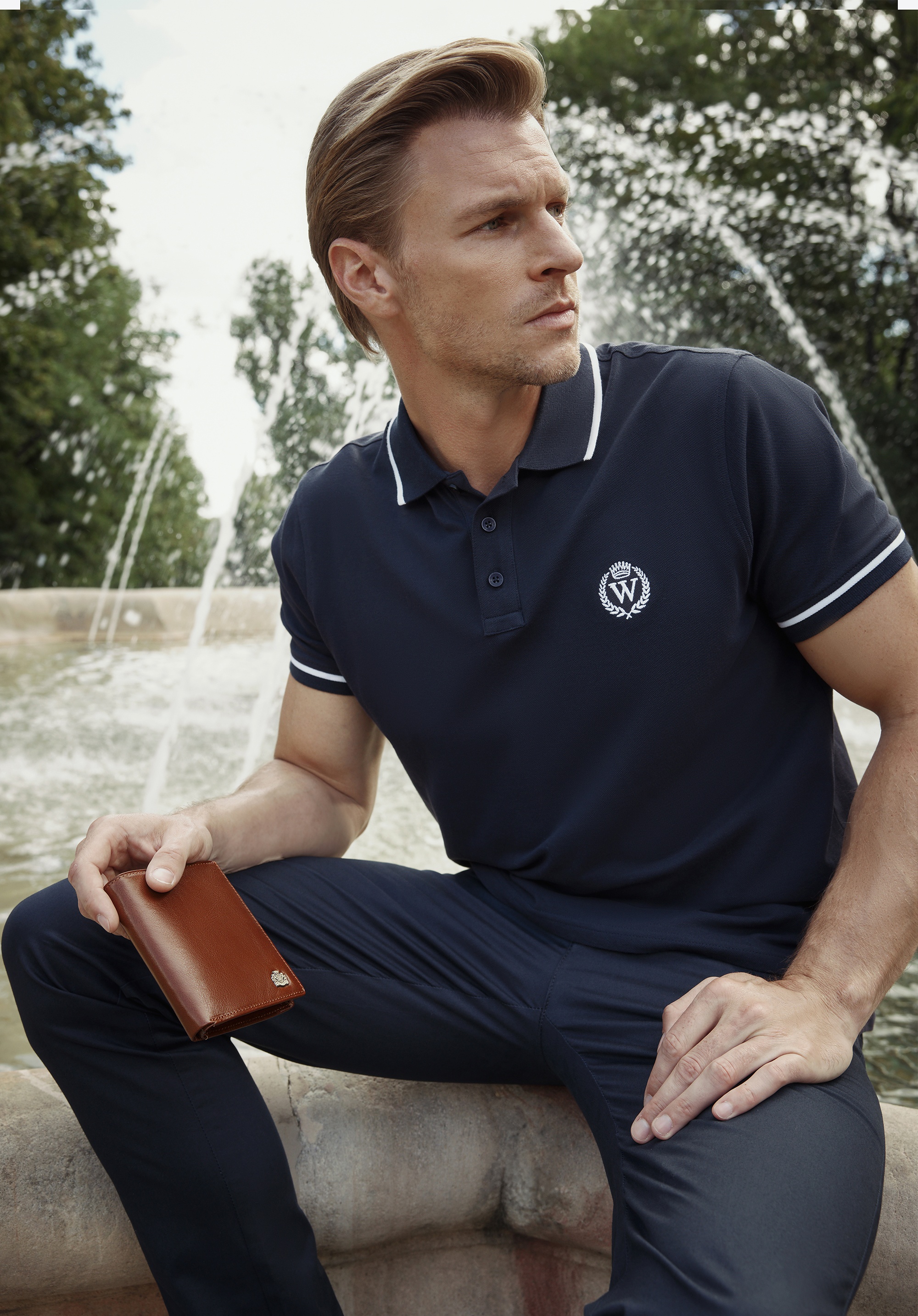 Dodatkowy rabat 25% - Męski portfel skórzany mały jasny brąz