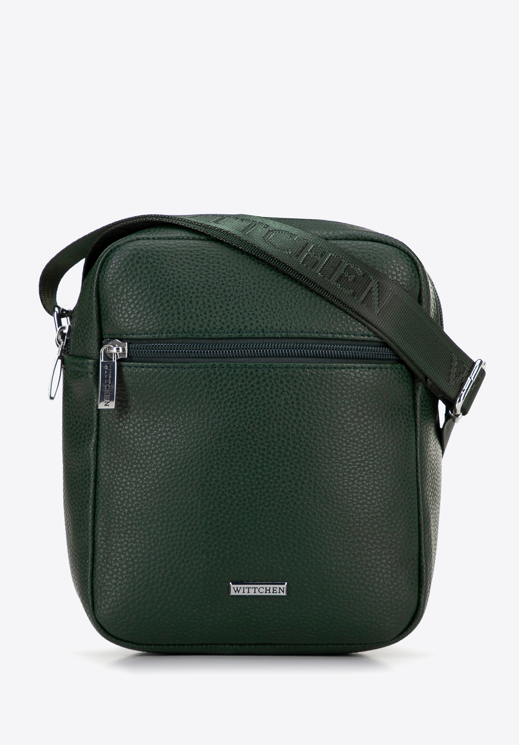 Mała listonoszka z ekoskóry zielona