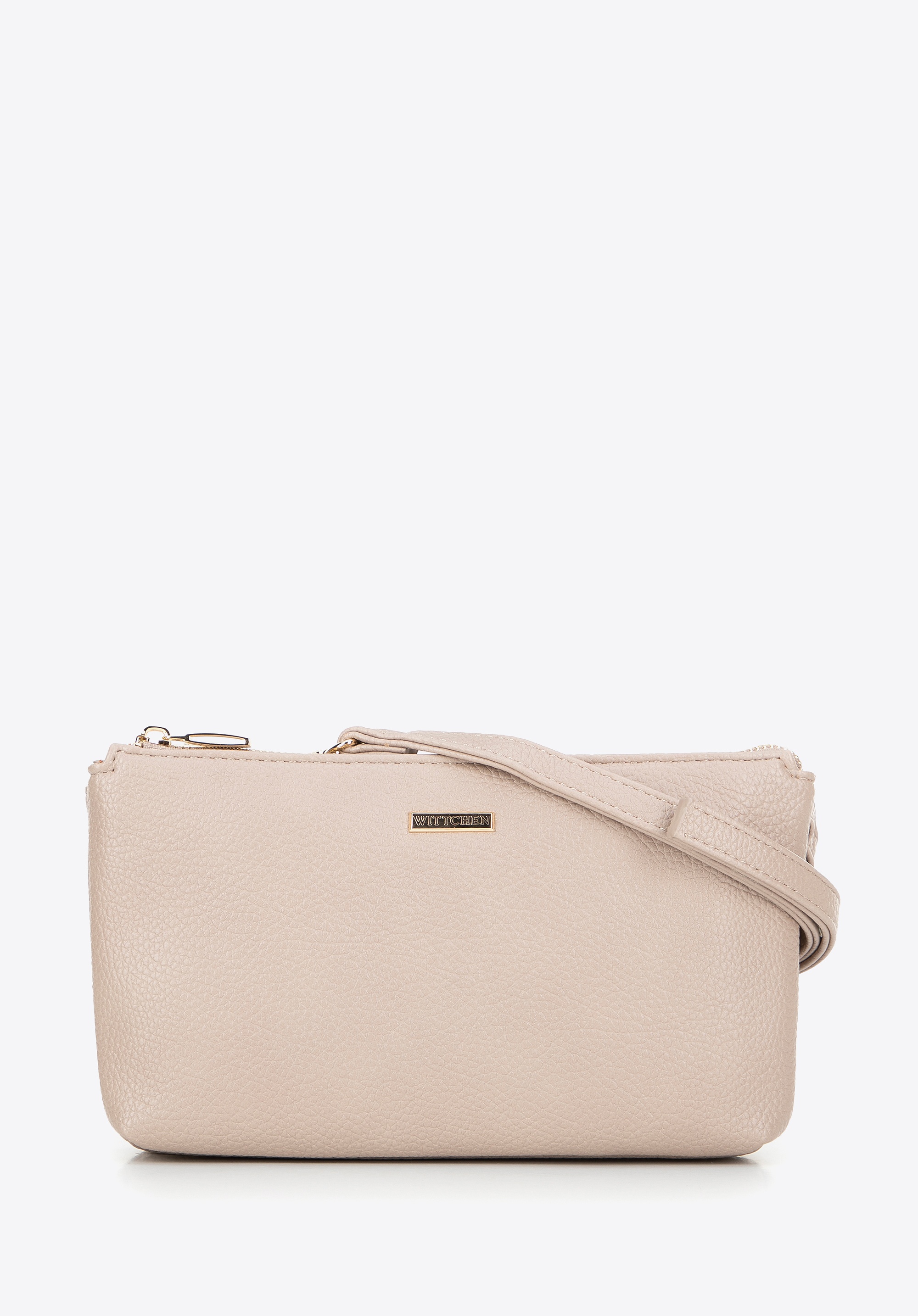 Dodatkowy rabat 25% - Crossbody z ekoskóry dwukomorowa beżowa