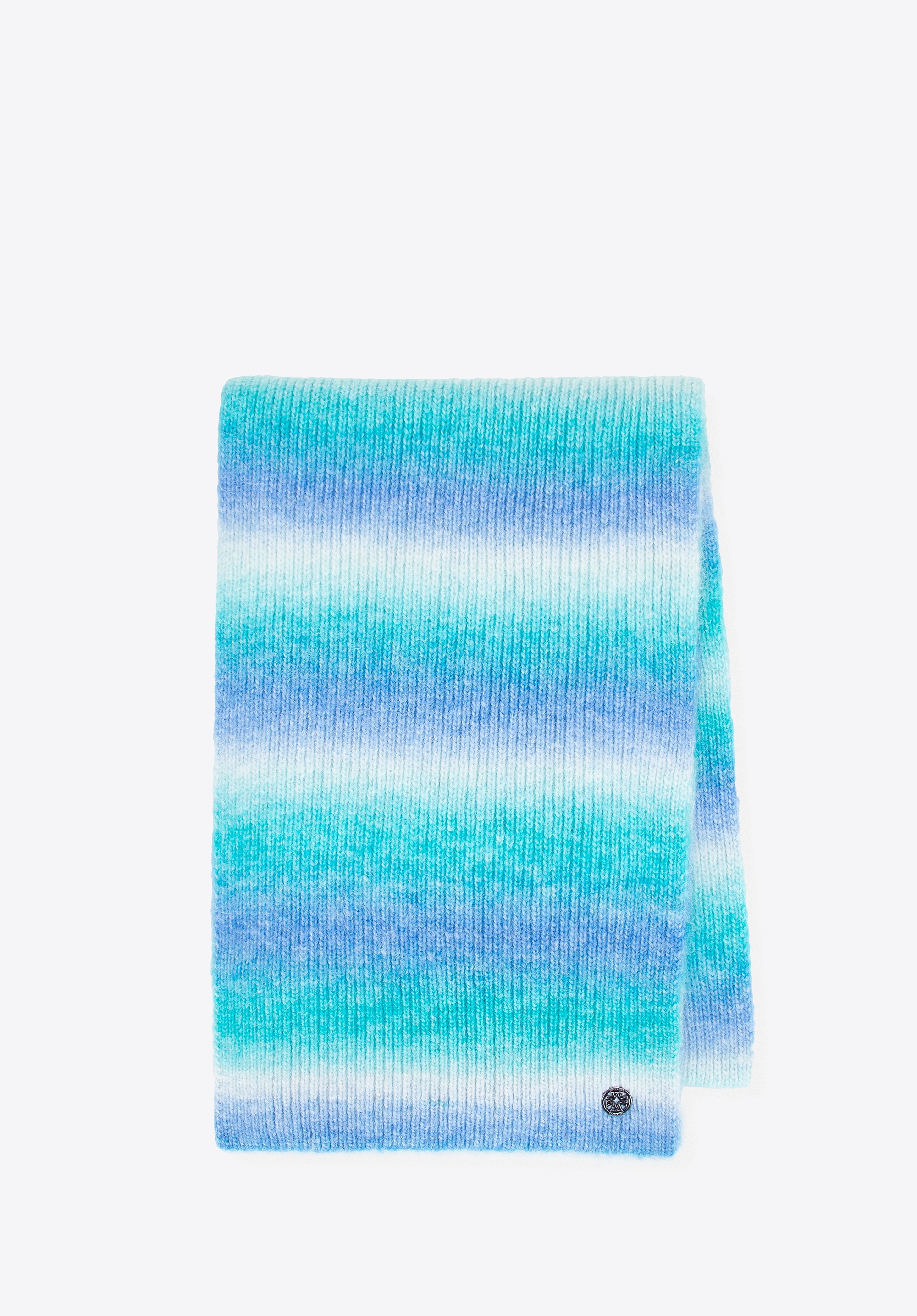 Dodatkowy rabat 25% - Szalik damski w stylu ombre biało - niebieski