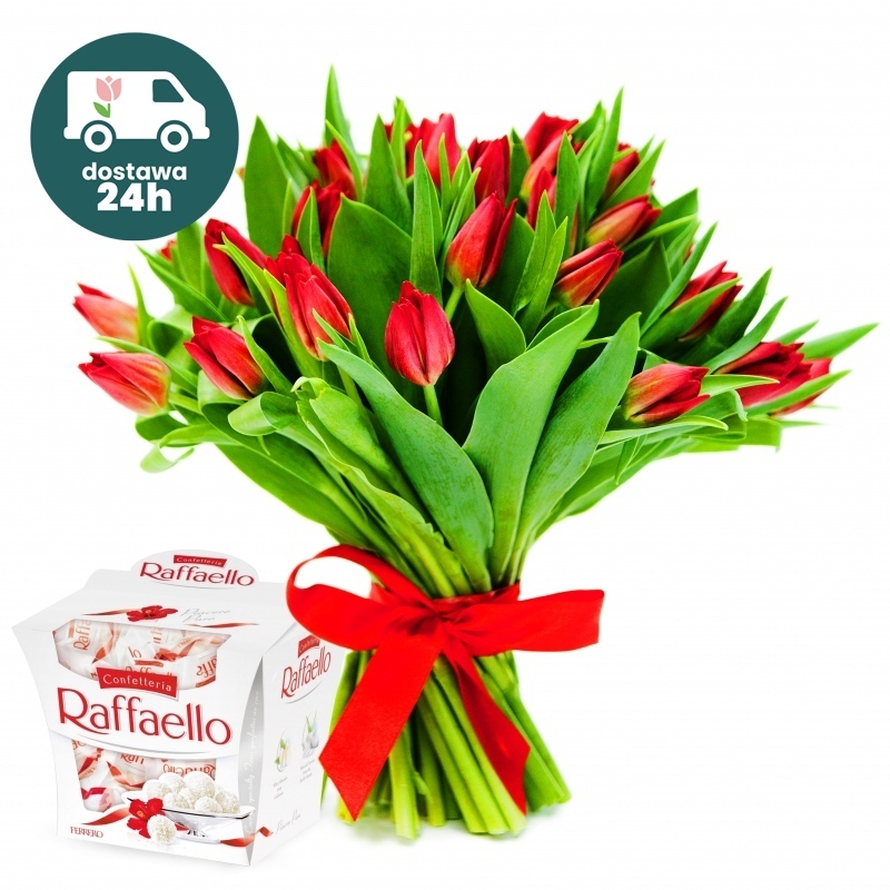 Kobiece tulipany z Raffaello