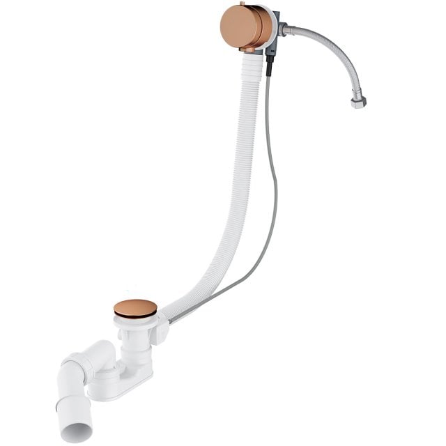 OMNIRES Syfon wannowy przelewowo-odpływowo-napełniający miedź TK132-P