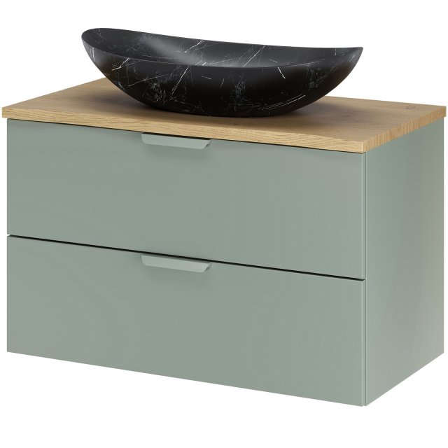 COMAD Zestaw mebli ASTER GREEN szafka z blatem CREMONA 80 cm, umywalk