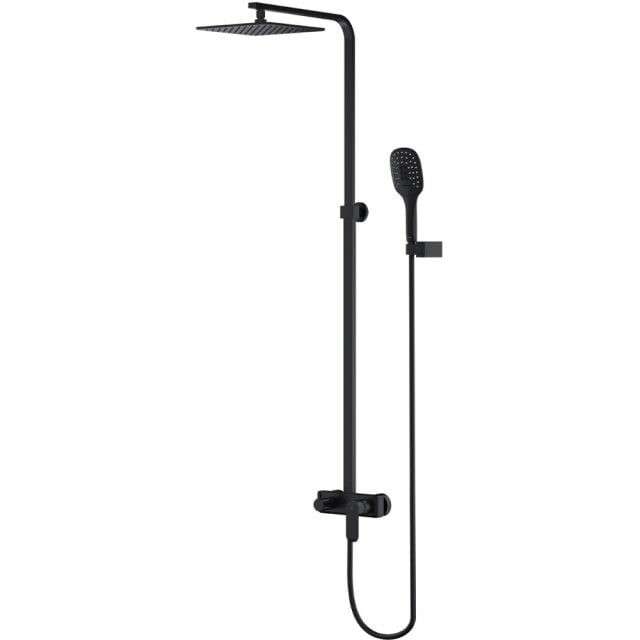 OMNIRES System prysznicowy SACRAMENTO natynkowy czarny mat SC2344BL