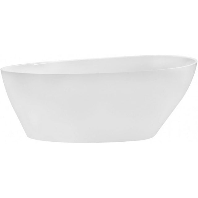 BESCO Wanna wolnostojąca GOYA MATT BIAŁA 142x62 klik-klak złoty czysz