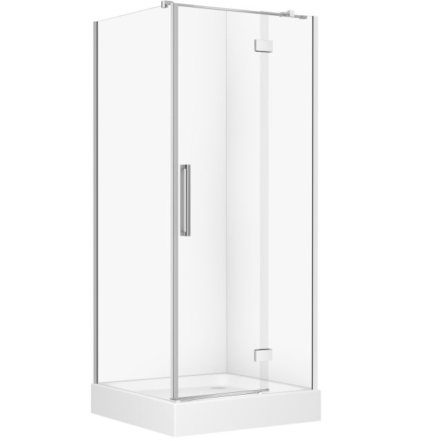 CERSANIT Kabina prysznicowa CREA prawa 90x90x200 chrom z brodzikiem T