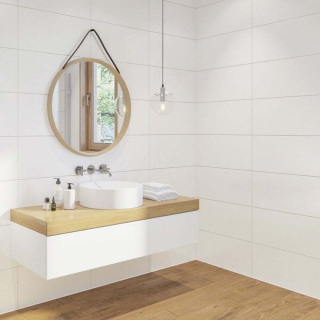 Płytka ścienna CHIARA white glossy nierekt 8mm 29,8x59,8 #001 gat. I