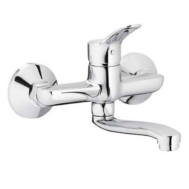 KFA Bateria umywalkowa ścienna MORRIS wylewka 150 mm chrom 5240-810-0