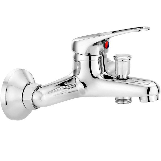 DEANTE Bateria wannowa ścienna LOBO chrom BYU_010M